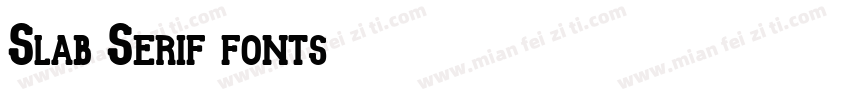 Slab Serif fonts字体转换